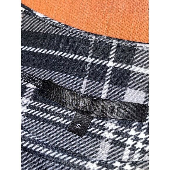 Philipp Plein Black & White Plaid Cap Sleeve Bodycon Graphic Women's Dress Size - Picture 10 of 11